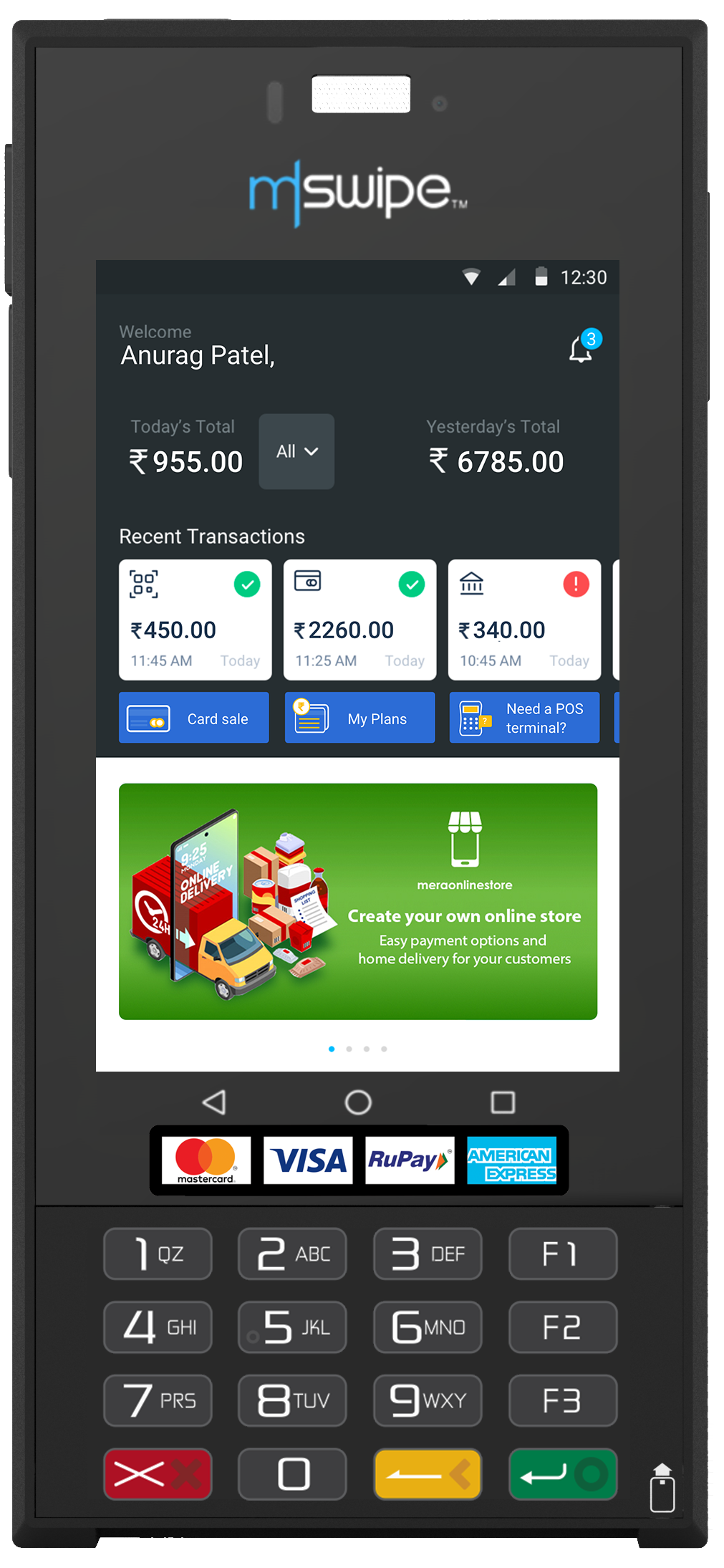 Mswipe - POS Terminal - Wisepos Machine